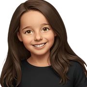 smiling girl with long brown hair sticker