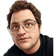 portrait of a brown haired man sticker