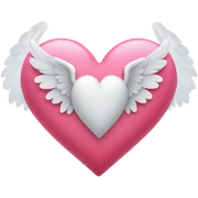 Heart with angel wings  sticker