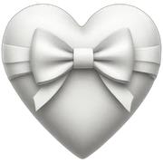 Heart with a white bow sticker