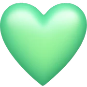 pastel green heart sticker