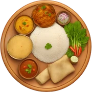 indian Food on big plate sticker