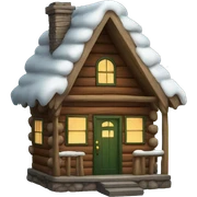 Christmas cabin sticker