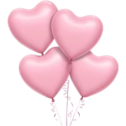 pastel pink heart balloons sticker