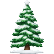 Christmas tree with snow on it sticker