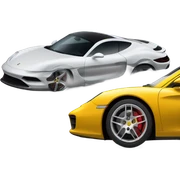 Porsche an Ferrari sticker