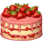 strawberry cake sticker