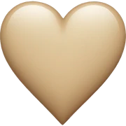 A beige heart sticker