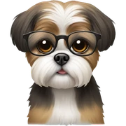 Shih Tzu wearing glasses sticker
