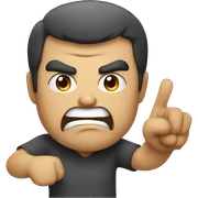 angry man pointing sticker