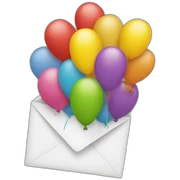 balloons letter sticker