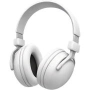 White headphones sticker