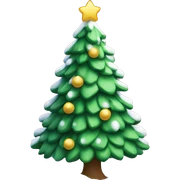 christmas tree with snow sticker