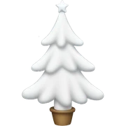 White Christmas tree sticker