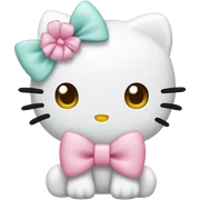 Hello kitty but the bow is pastel pink sticker