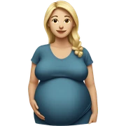 White pregnant woman  sticker