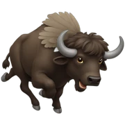 flying buffalo sticker