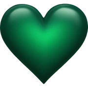 dark green heart sticker
