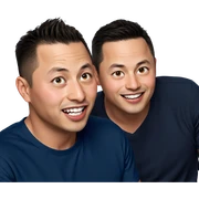 boys sharing a happy moment sticker