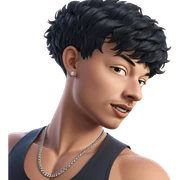 boy with black hair jewelry sticker