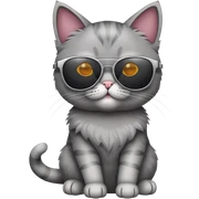 Cat with sunglasses sticker