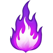 Purple fire sticker
