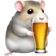 Hamster beer sticker