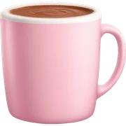 Light Pink mug of hot chocolate  sticker