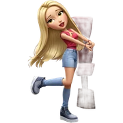 blonde girl in stylish outfit sticker
