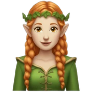 Elf woman ginger white sticker