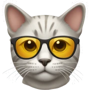 Cat with sunglasses sticker
