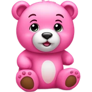 Pink cute bear sticker