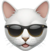 Cat with sunglasses sticker