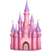 Pastel Pink Castle "A dreamy pastel pink castle with glowing towers, shimmering star-shaped windows, and a magical aura surrounding its walls." sticker