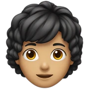 black hair sticker