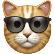 Cat with sunglasses sticker
