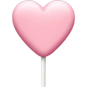 Pastel Pink heart shaped lollipop sticker