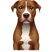 Brown Pitbull laying sticker