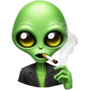 Alien smoking sticker