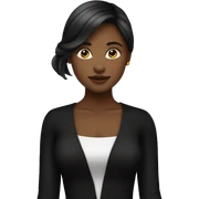 Girl emoji in black dress  sticker