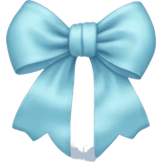 Pastel blue bow sticker