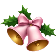 Light pink Christmas bells sticker
