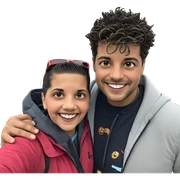 boys smiling at the beach sticker
