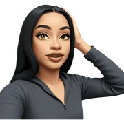 girl with long black hair sticker