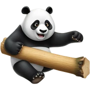 panda with wood sticker