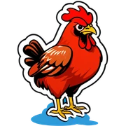 Mad chicken  sticker