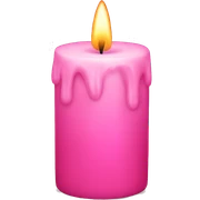 pink candle sticker