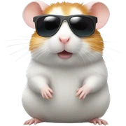Hamster with sunglasses sticker