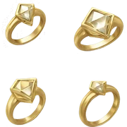 Angelic Healing Diamond Crystal amulet gold ring sticker