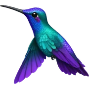 Violet hummingbird sticker